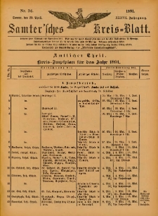 Samtersches Kreis-Blatt = Dziennik Powiatu Szamotulskiego 1891.04.29 Jg.37 Nr34