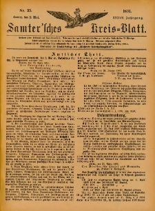 Samtersches Kreis-Blatt = Dziennik Powiatu Szamotulskiego 1891.05.02 Jg.37 Nr35