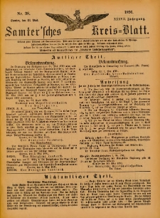 Samtersches Kreis-Blatt = Dziennik Powiatu Szamotulskiego 1891.05.13 Jg.37 Nr38