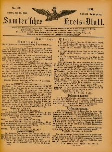 Samtersches Kreis-Blatt = Dziennik Powiatu Szamotulskiego 1891.05.16 Jg.37 Nr39