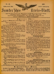 Samtersches Kreis-Blatt = Dziennik Powiatu Szamotulskiego 1891.05.23 Jg.37 Nr41