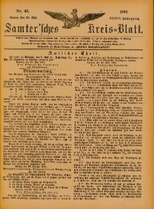 Samtersches Kreis-Blatt = Dziennik Powiatu Szamotulskiego 1891.05.30 Jg.37 Nr43