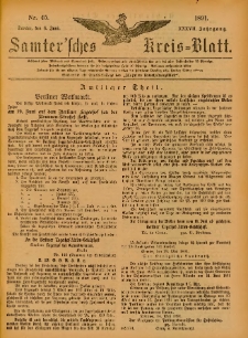 Samtersches Kreis-Blatt = Dziennik Powiatu Szamotulskiego 1891.06.06 Jg.37 Nr45