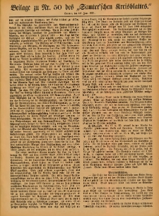 Beilage zu Nr.50 des Samterschen Kreisblatts = Dodatek do Nr.50 dziennika powiatowego Szamotulskiego 1891.06.24 Jg.37
