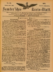 Samtersches Kreis-Blatt = Dziennik Powiatu Szamotulskiego 1891.07.08 Jg.37 Nr54