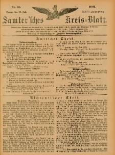 Samtersches Kreis-Blatt = Dziennik Powiatu Szamotulskiego 1891.07.22 Jg.37 Nr58