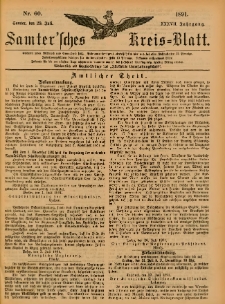 Samtersches Kreis-Blatt = Dziennik Powiatu Szamotulskiego 1891.07.29 Jg.37 Nr60