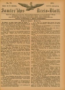 Samtersches Kreis-Blatt = Dziennik Powiatu Szamotulskiego 1891.09.23 Jg.37 Nr76