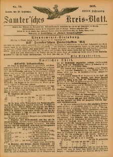 Samtersches Kreis-Blatt = Dziennik Powiatu Szamotulskiego 1891.09.30 Jg.37 Nr78
