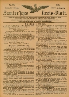 Samtersches Kreis-Blatt = Dziennik Powiatu Szamotulskiego 1891.10.07 Jg.37 Nr80