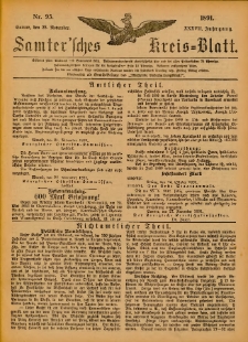 Samtersches Kreis-Blatt = Dziennik Powiatu Szamotulskiego 1891.11.28 Jg.37 Nr95