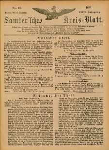 Samtersches Kreis-Blatt = Dziennik Powiatu Szamotulskiego 1891.12.02 Jg.37 Nr96