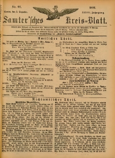 Samtersches Kreis-Blatt = Dziennik Powiatu Szamotulskiego 1891.12.05 Jg.37 Nr97