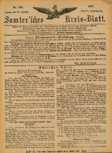 Samtersches Kreis-Blatt = Dziennik Powiatu Szamotulskiego 1891.12.30 Jg.37 Nr103