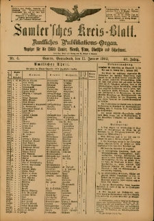 Samtersches Kreis-Blatt = Dziennik Powiatu Szamotulskiego 1902.01.11 Jg.48 Nr4