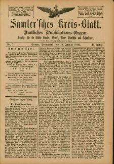 Samtersches Kreis-Blatt = Dziennik Powiatu Szamotulskiego 1902.01.18 Jg.48 Nr7