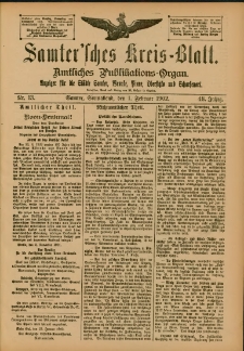 Samtersches Kreis-Blatt = Dziennik Powiatu Szamotulskiego 1902.02.01 Jg.48 Nr13