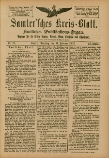 Samtersches Kreis-Blatt = Dziennik Powiatu Szamotulskiego 1902.02.11 Jg.48 Nr17