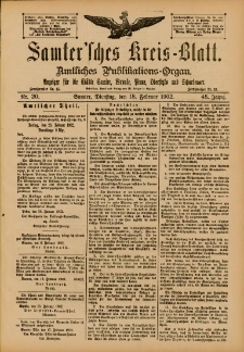 Samtersches Kreis-Blatt = Dziennik Powiatu Szamotulskiego 1902.02.18 Jg.48 Nr20