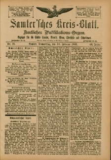 Samtersches Kreis-Blatt = Dziennik Powiatu Szamotulskiego 1902.02.20 Jg.48 Nr21