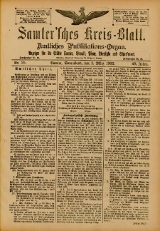 Samtersches Kreis-Blatt = Dziennik Powiatu Szamotulskiego 1902.03.01 Jg.48 Nr25