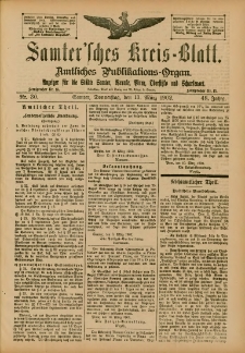 Samtersches Kreis-Blatt = Dziennik Powiatu Szamotulskiego 1902.03.13 Jg.48 Nr30