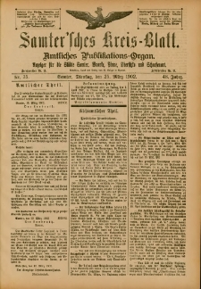 Samtersches Kreis-Blatt = Dziennik Powiatu Szamotulskiego 1902.03.25 Jg.48 Nr35
