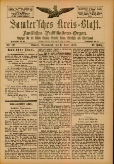 Samtersches Kreis-Blatt = Dziennik Powiatu Szamotulskiego 1902.04.05 Jg.48 Nr39