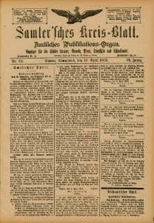 Samtersches Kreis-Blatt = Dziennik Powiatu Szamotulskiego 1902.04.12 Jg.48 Nr42