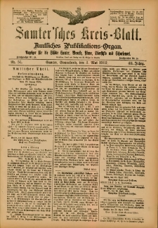 Samtersches Kreis-Blatt = Dziennik Powiatu Szamotulskiego 1902.05.03 Jg.48 Nr51
