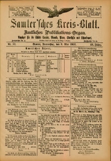 Samtersches Kreis-Blatt = Dziennik Powiatu Szamotulskiego 1902.05.08 Jg.48 Nr53