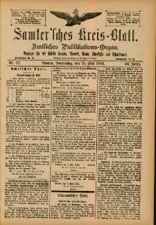 Samtersches Kreis-Blatt = Dziennik Powiatu Szamotulskiego 1902.05.15 Jg.48 Nr56
