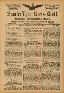 Samtersches Kreis-Blatt = Dziennik Powiatu Szamotulskiego 1902.05.17 Jg.48 Nr57