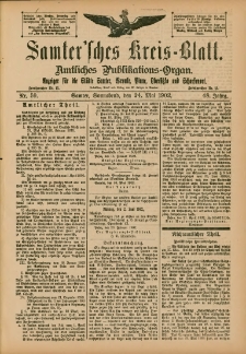 Samtersches Kreis-Blatt = Dziennik Powiatu Szamotulskiego 1902.05.24 Jg.48 Nr59