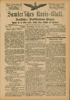 Samtersches Kreis-Blatt = Dziennik Powiatu Szamotulskiego 1902.05.29 Jg.48 Nr61