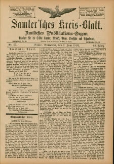 Samtersches Kreis-Blatt = Dziennik Powiatu Szamotulskiego 1902.06.07 Jg.48 Nr65
