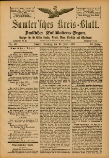 Samtersches Kreis-Blatt = Dziennik Powiatu Szamotulskiego 1902.06.17 Jg.48 Nr69