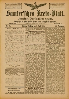 Samtersches Kreis-Blatt = Dziennik Powiatu Szamotulskiego 1902.07.01 Jg.48 Nr75
