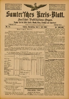 Samtersches Kreis-Blatt = Dziennik Powiatu Szamotulskiego 1902.07.03 Jg.48 Nr76