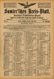 Samtersches Kreis-Blatt = Dziennik Powiatu Szamotulskiego 1902.07.15 Jg.48 Nr81