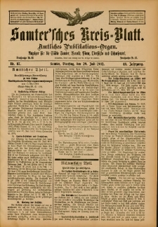Samtersches Kreis-Blatt = Dziennik Powiatu Szamotulskiego 1902.07.29 Jg.48 Nr87