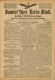 Samtersches Kreis-Blatt = Dziennik Powiatu Szamotulskiego 1902.08.19 Jg.48 Nr96