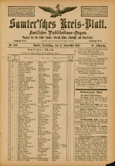 Samtersches Kreis-Blatt = Dziennik Powiatu Szamotulskiego 1902.09.18 Jg.48 Nr109