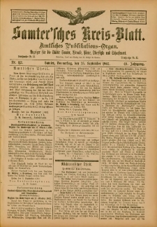 Samtersches Kreis-Blatt = Dziennik Powiatu Szamotulskiego 1902.09.25 Jg.48 Nr112