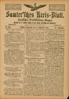 Samtersches Kreis-Blatt = Dziennik Powiatu Szamotulskiego 1902.09.27 Jg.48 Nr113