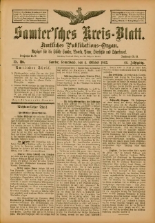 Samtersches Kreis-Blatt = Dziennik Powiatu Szamotulskiego 1902.10.04 Jg.48 Nr116