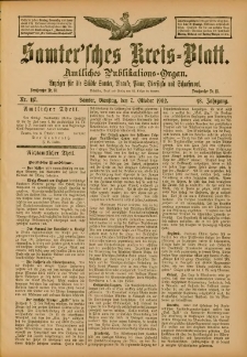 Samtersches Kreis-Blatt = Dziennik Powiatu Szamotulskiego 1902.10.07 Jg.48 Nr117