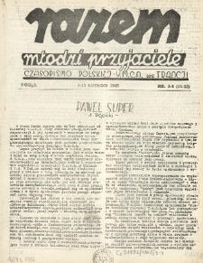 Razem Młodzi Przyjaciele : czasopismo Polskiej YMCA we Francji. 1945 R.2 Nr3-4