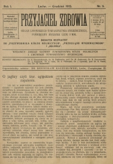 Przyjaciel Zdrowia. 1912 R.1 Nr9