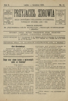 Przyjaciel Zdrowia. 1913 R.2 Nr12